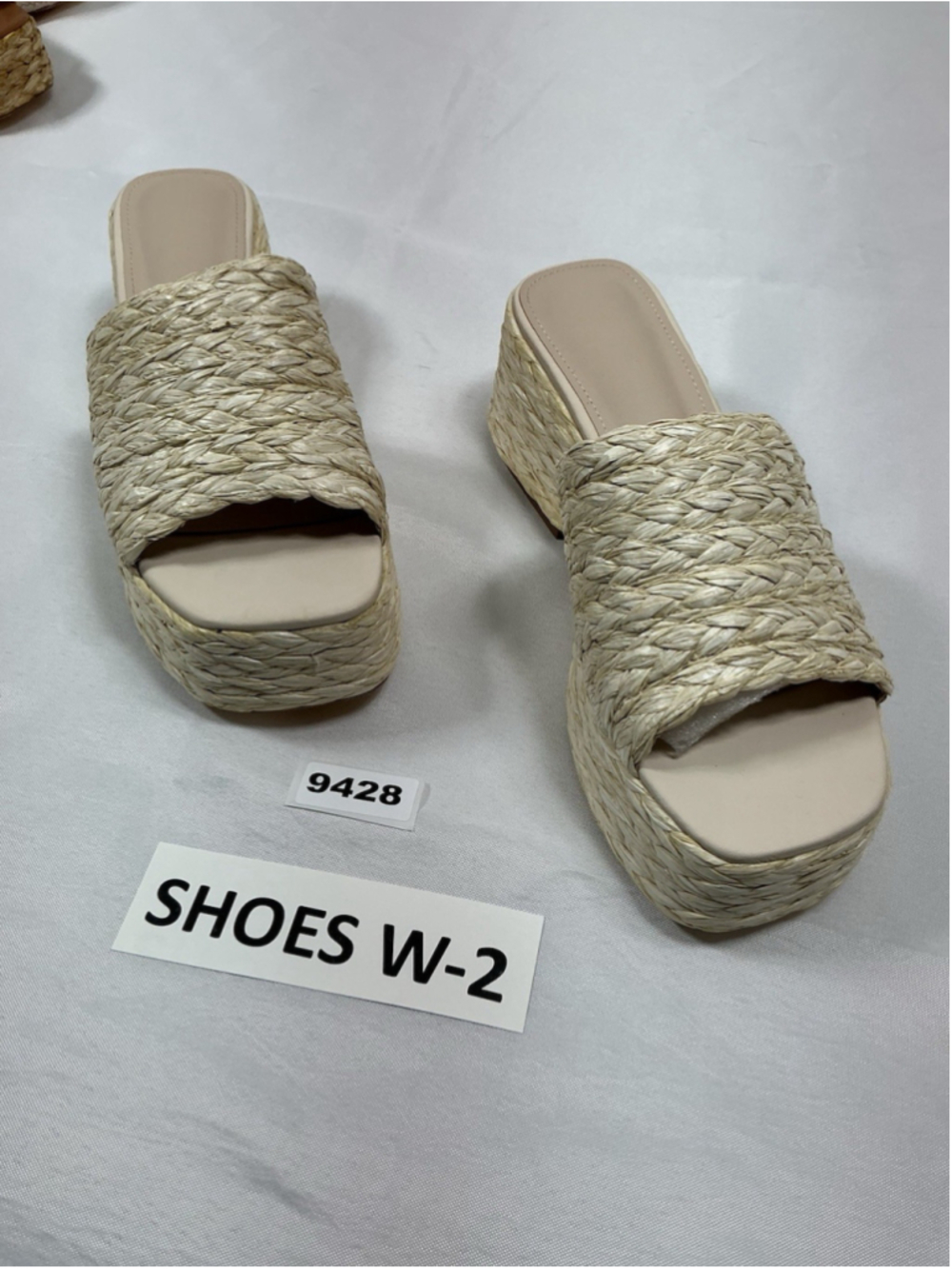 Womans New Platform Wedge Espadrille Sandals 10 Natural Woven
